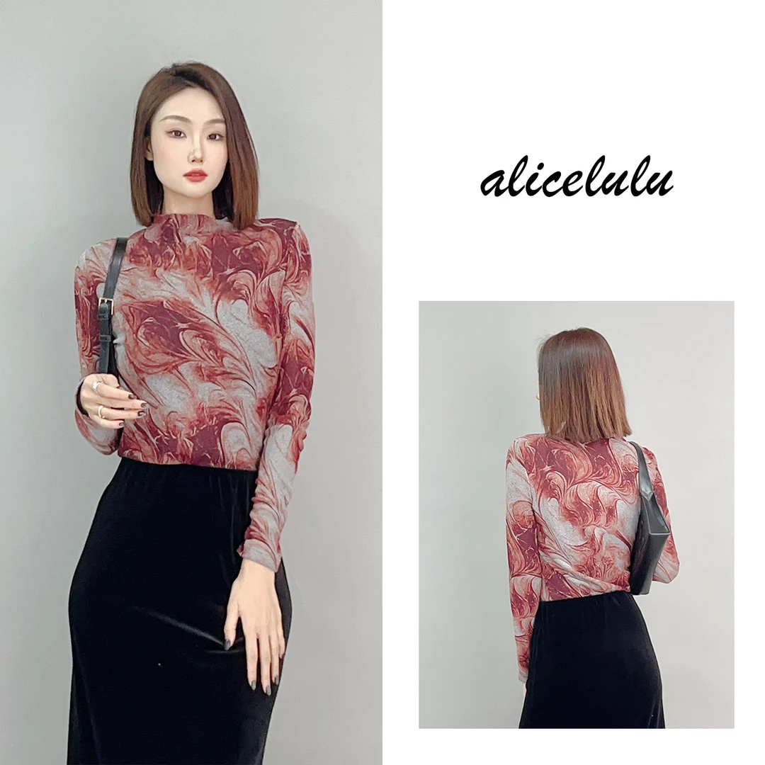 1 ALICE 柔情岁月衬衫 铁锈红 弹力显瘦 S2141767L