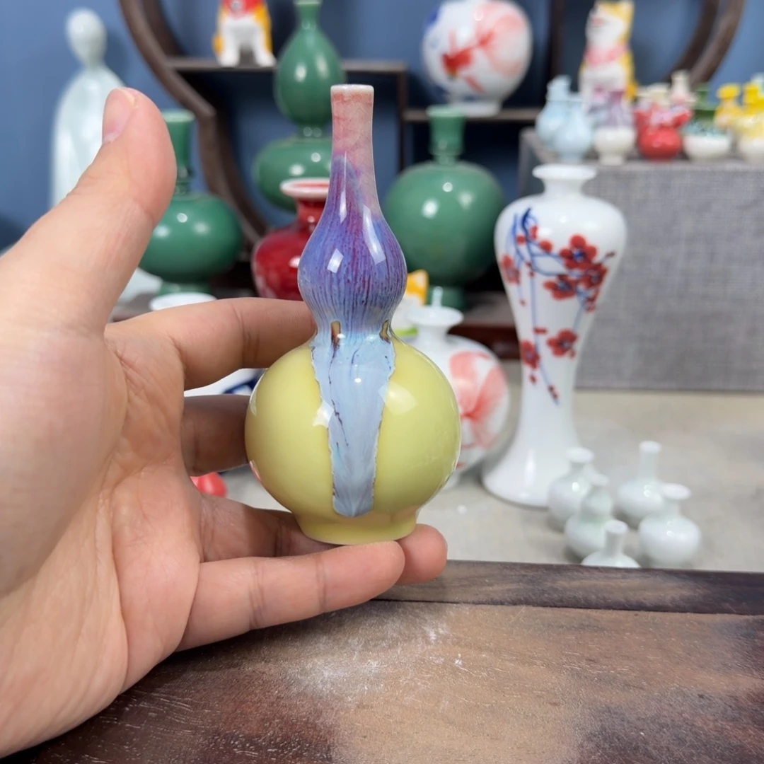 陶瓷手工小花器摆件