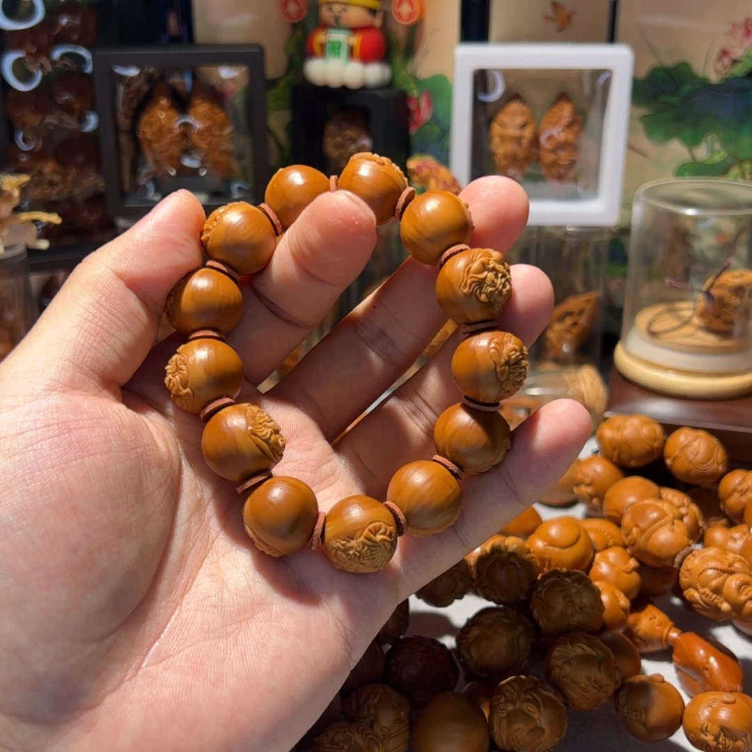 老*橄榄核雕手工钟馗1.7