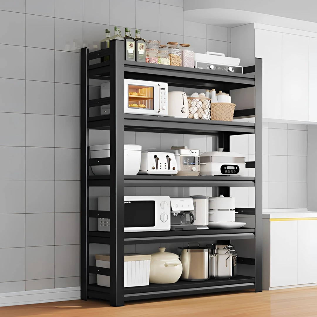厨房置物架落地多层微波炉烤箱电器收纳架子多功能家用储物货架