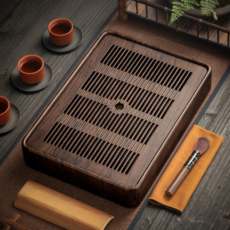 2025新款胡桃色储水式茶盘家用功夫茶具泡茶台蓄水干泡台沥水托盘