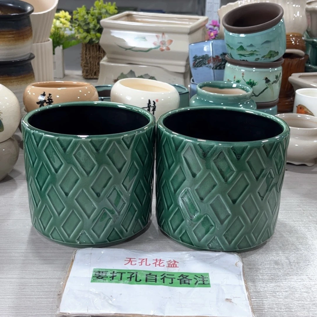 口  13.5*13陶瓷绿植多肉微瑕花盆