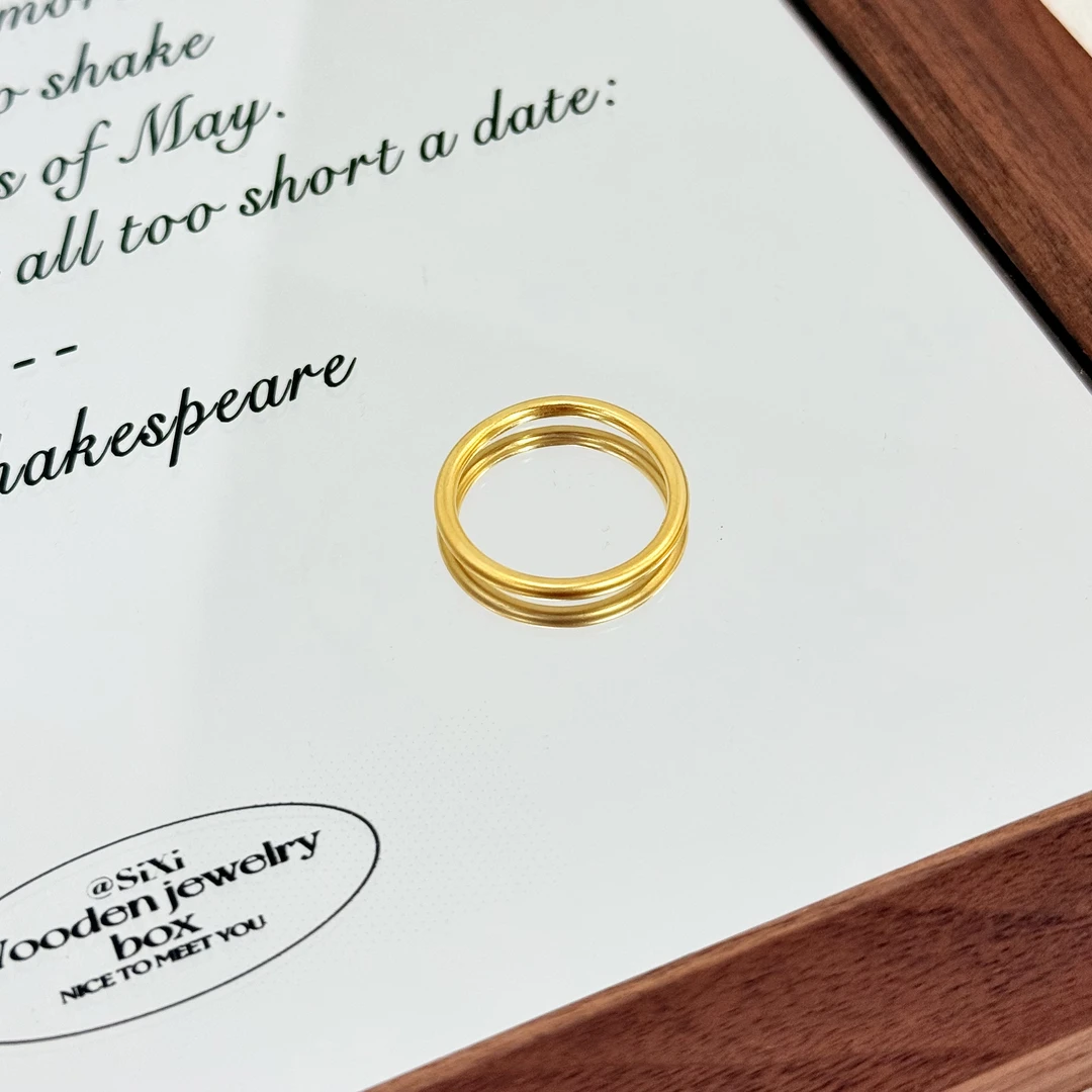 铜合金戒指 Z-23高保色闭口素圈简约百搭叠戴戒指