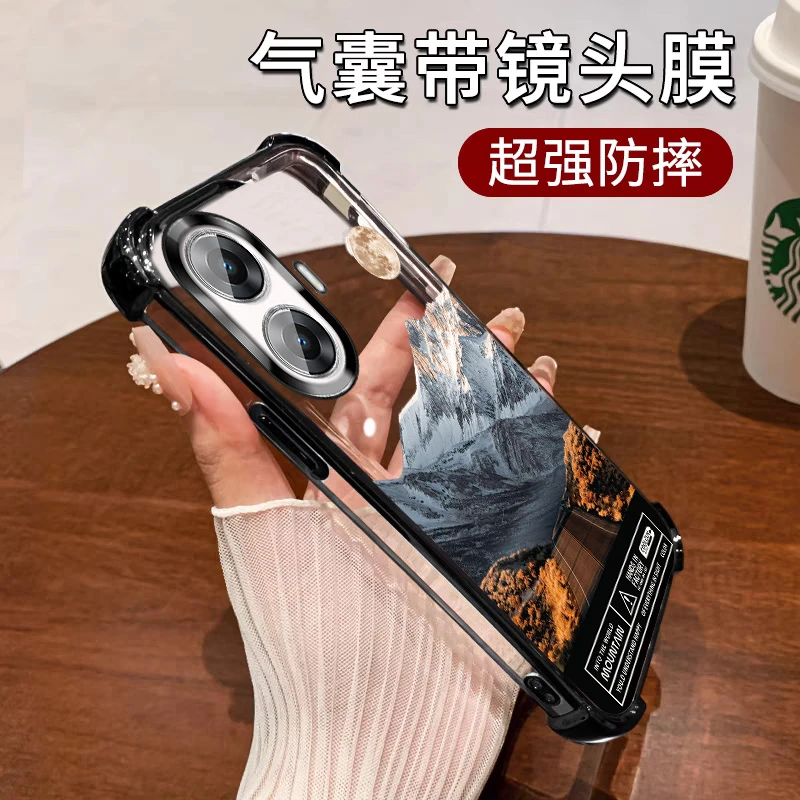 新款适用红米Turbo4Pro手机壳男士气囊防摔保护套 全包镜头膜网红