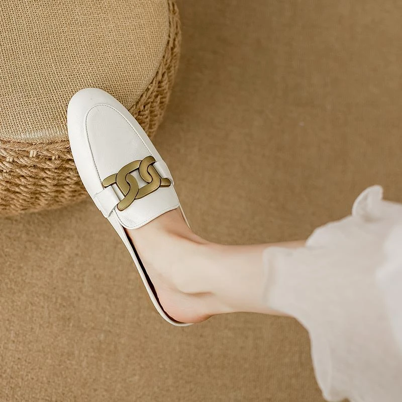 【维米克设计师版】明星同款百搭包头拖鞋女外穿2025夏季新款平底