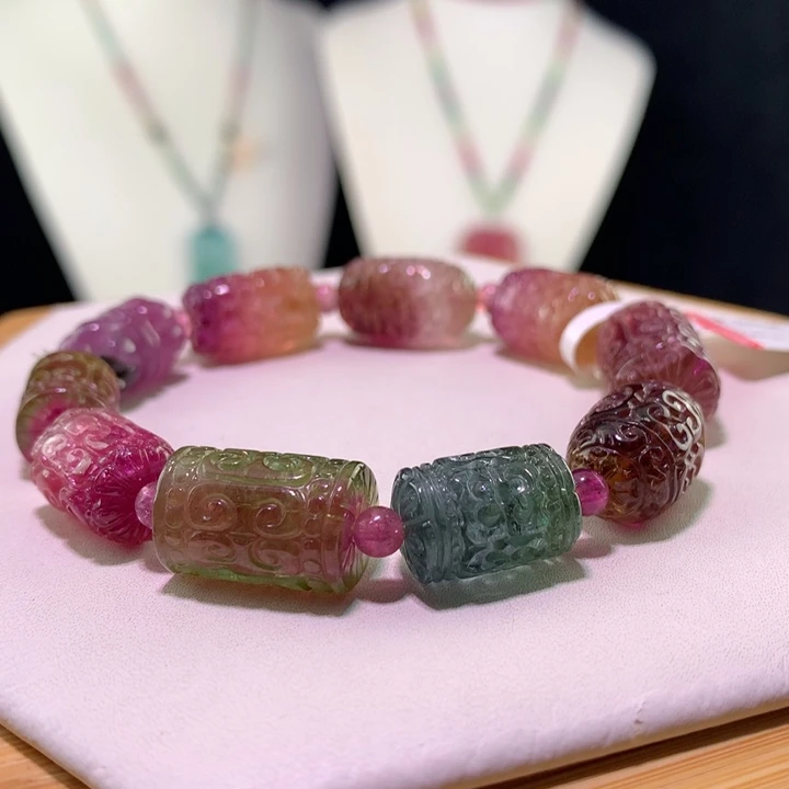 双色碧玺手链未镶嵌