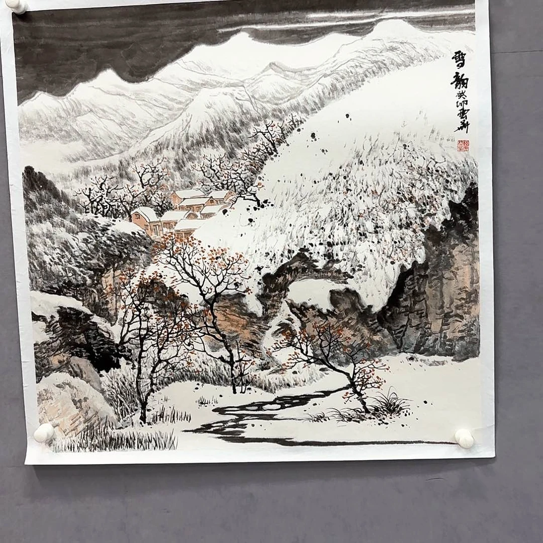 国画艺术家真人手绘