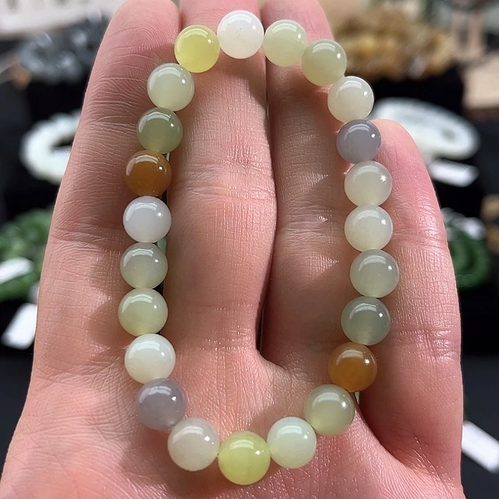 和田玉颈饰未镶嵌多宝-8mm手串