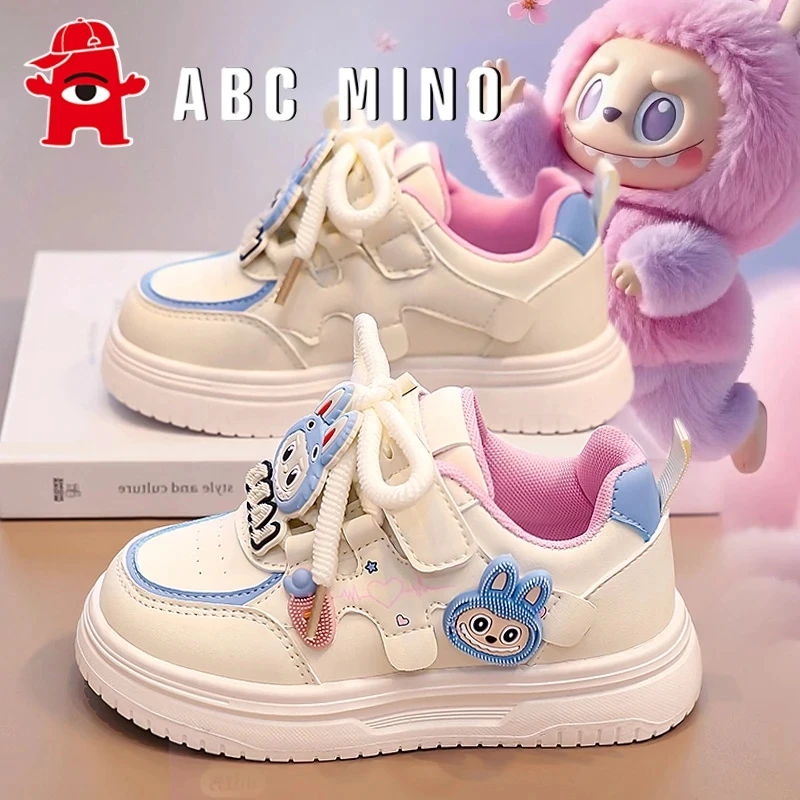 ABC MINO拉布布女童鞋子秋季新款软底休闲儿童板鞋爆款女孩运动鞋