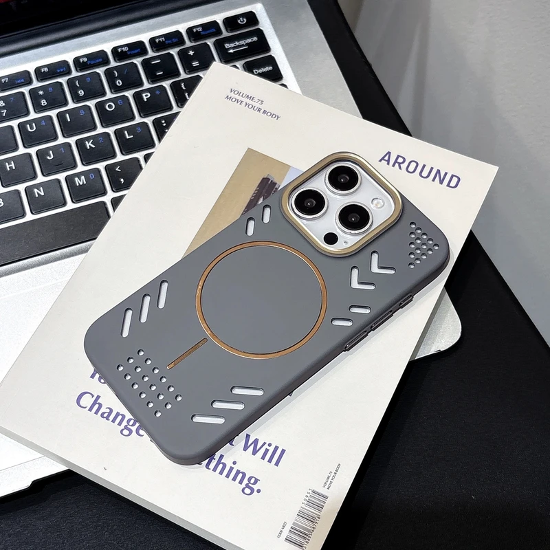 适用苹果16promax手机壳新款散热iPhone12/13/14/15磁吸超薄保护