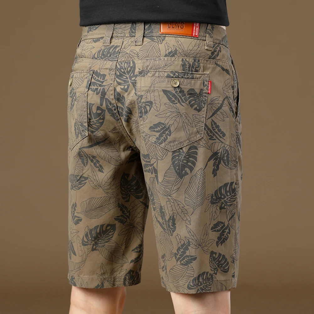 斯狄奈勒香港棕灰色短裤纯棉大码夏季薄款裤子休闲中老年中裤韩版