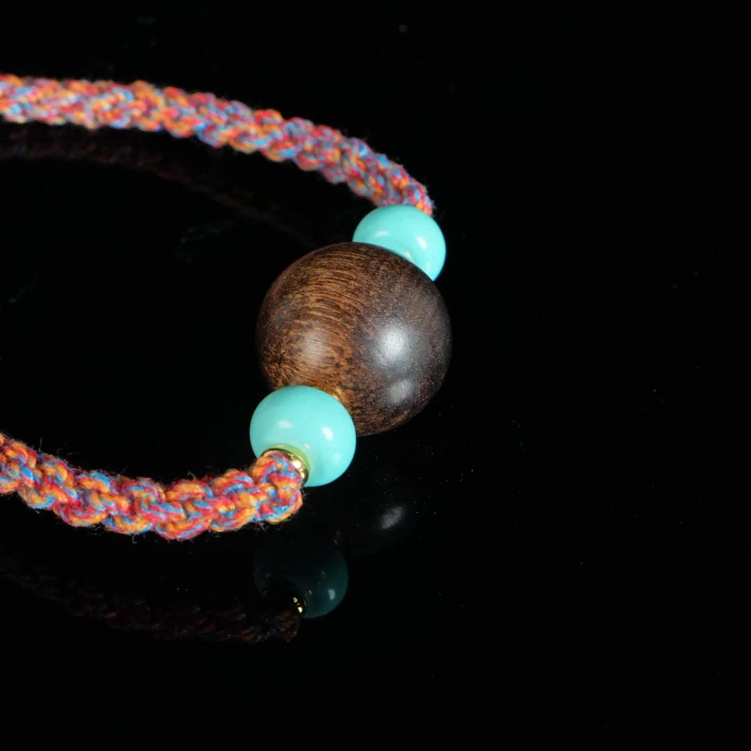 B2409 越南土沉软丝沉水沉香单珠 1.58cm 5.65g