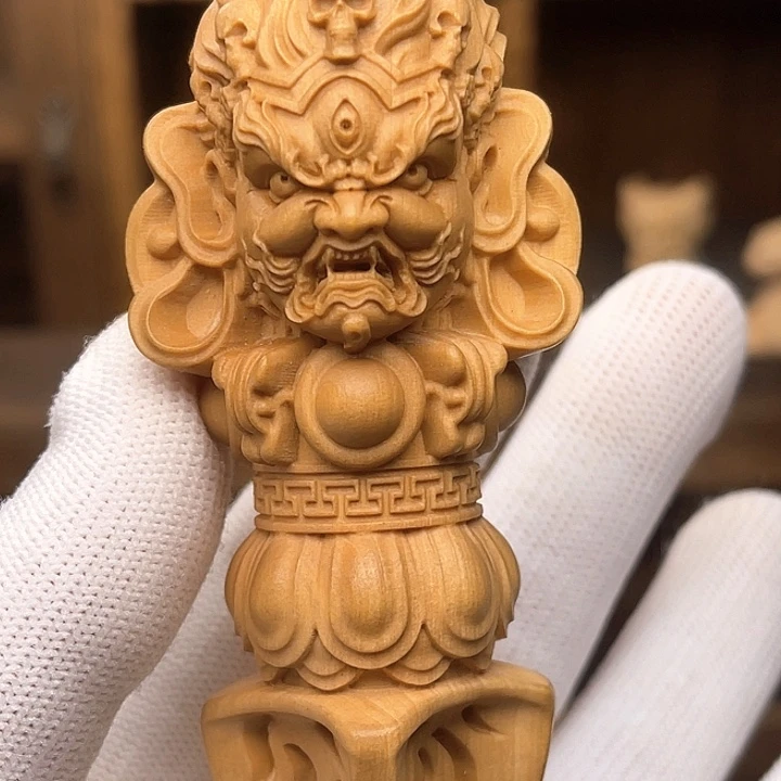 木大黑天手把件绳子十二公分