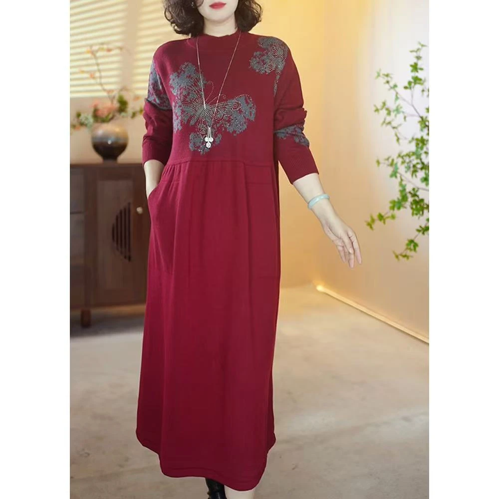 【X162】2025新款时尚百搭宽松显瘦羊绒连衣裙