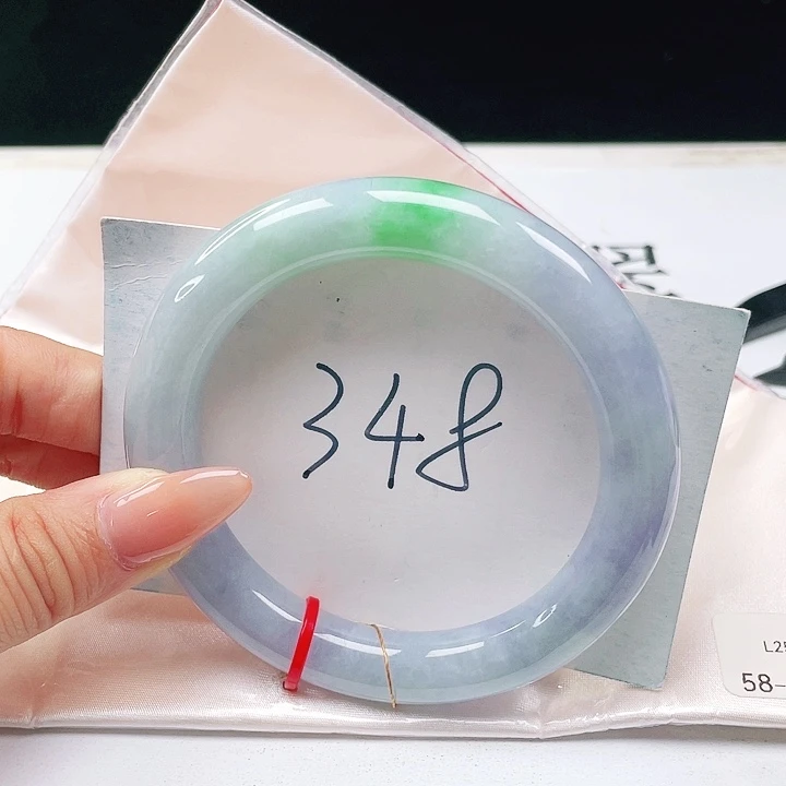 翡翠未镶嵌手镯58圆条