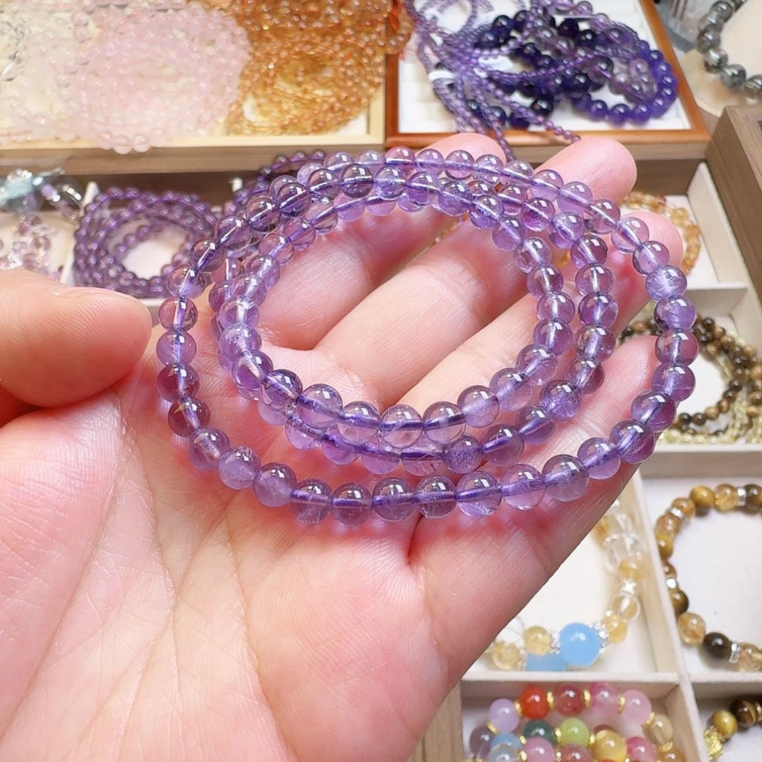 水晶手链未镶嵌紫水晶3圈