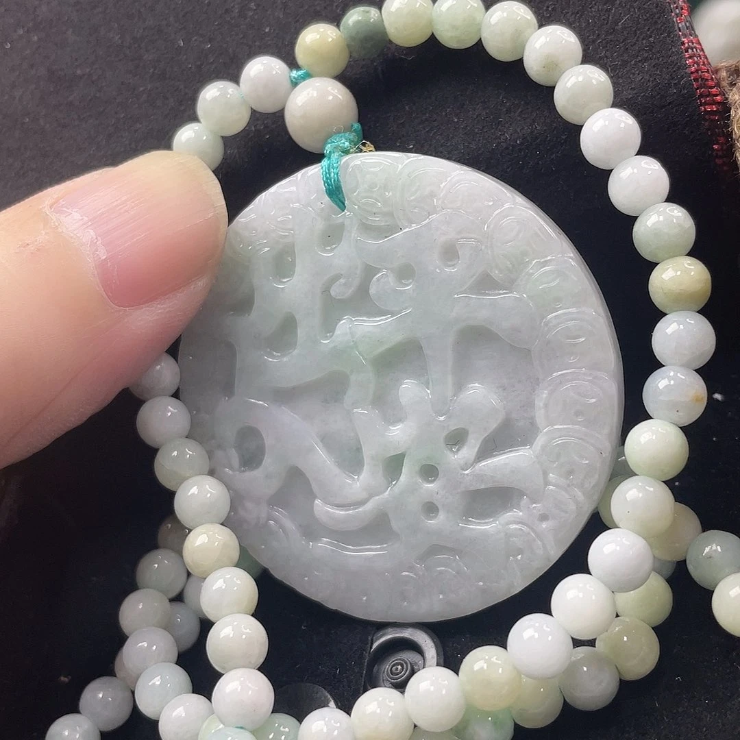 翡翠未镶嵌颈饰毛衣链