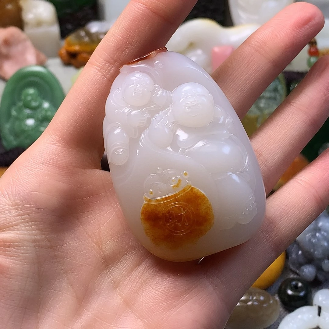 未镶嵌和田玉挂件手****6