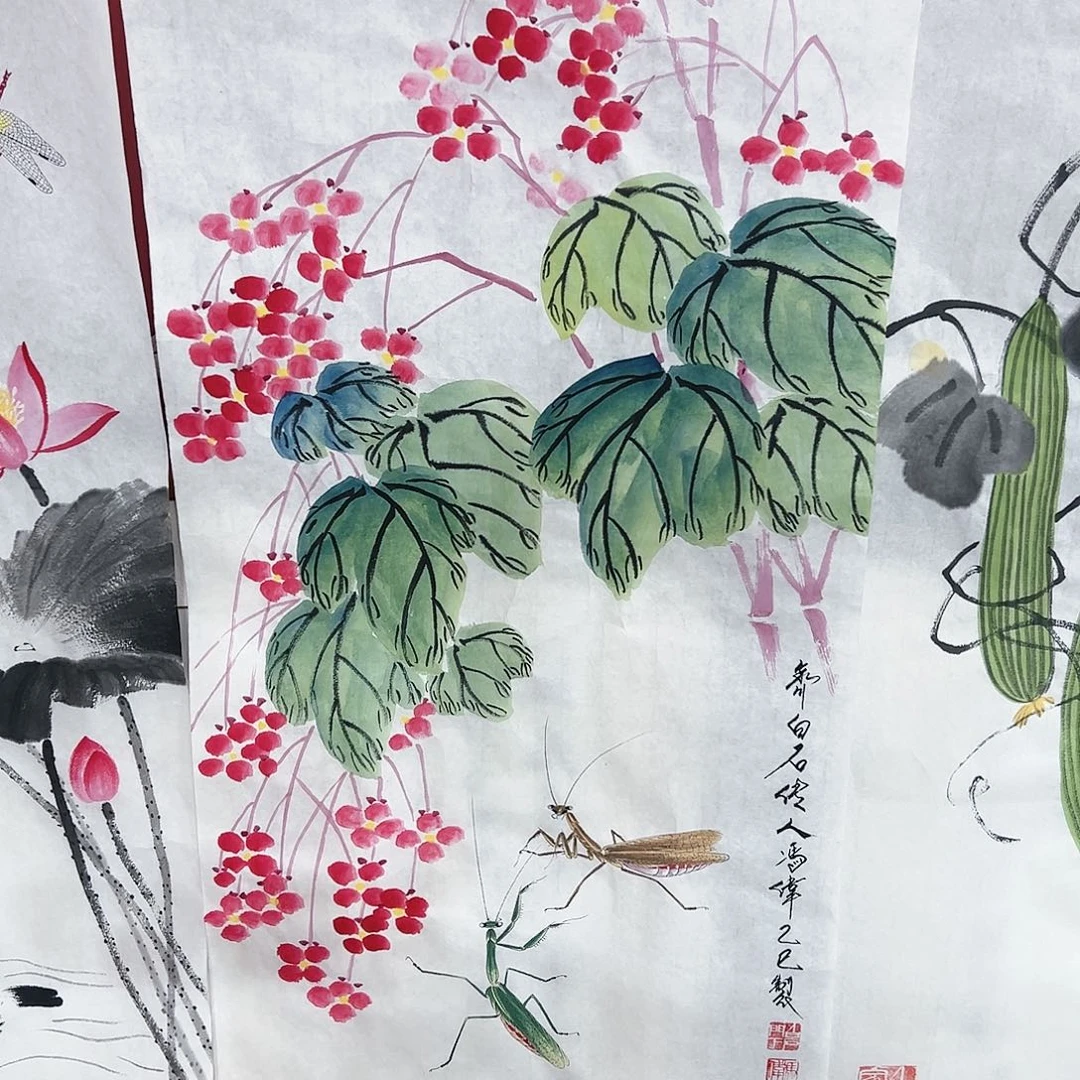 国画冯伟老师亲笔手绘国画作品慧