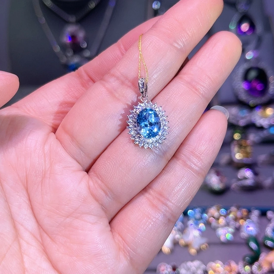 【闪购商品】托帕石吊坠(赠链)银S925镶嵌