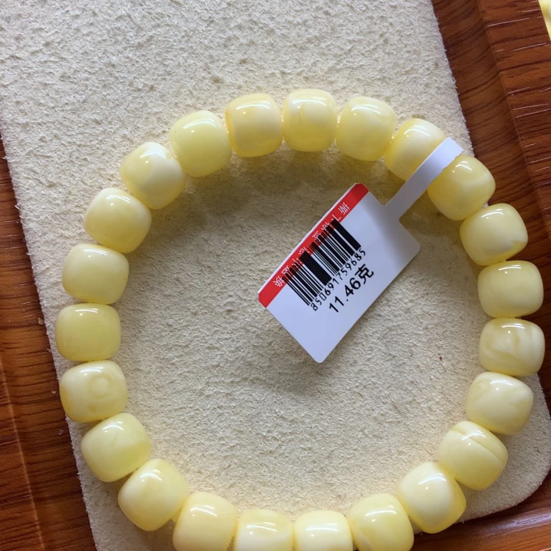 未镶嵌蜜蜡手链九*蜜蜡