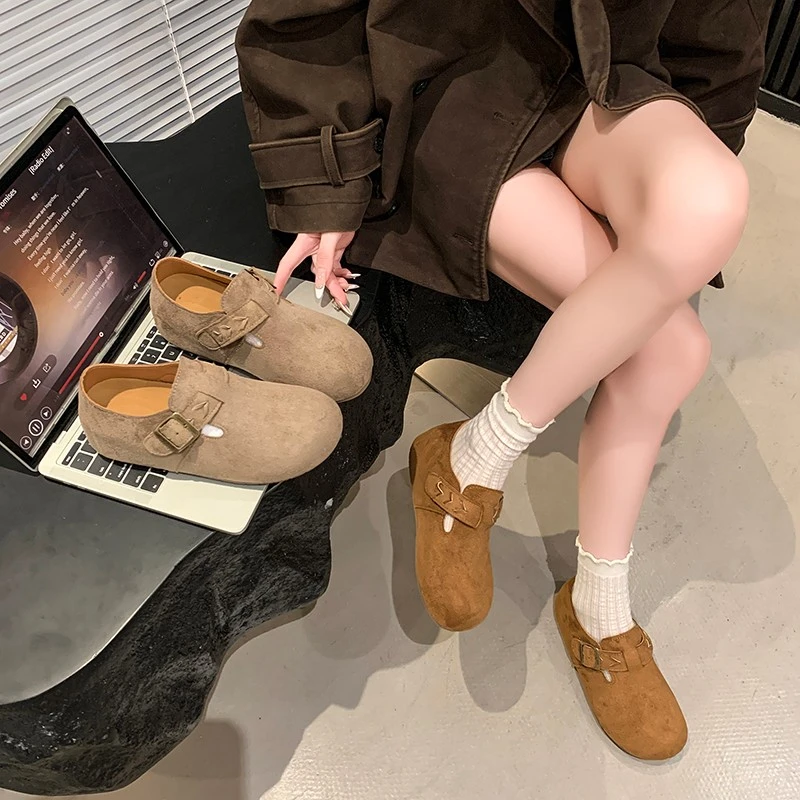 【全额补运费】按编码下单-琥珀流光5cm复古勃肯鞋女外穿