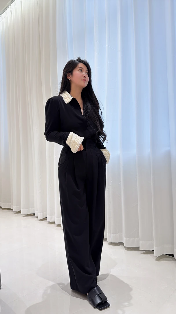 2025新款轻奢简约气质学姐直筒休闲裤1035