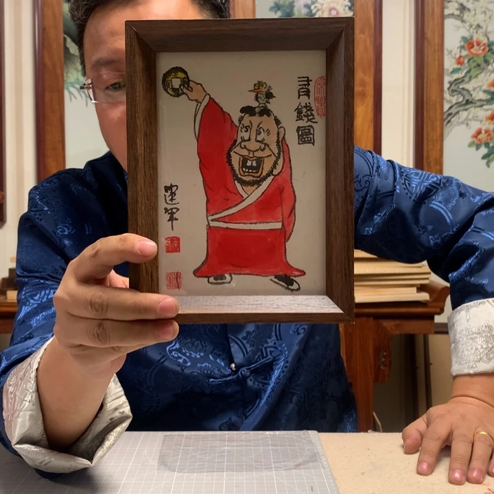 纸本手绘书画制定摆台