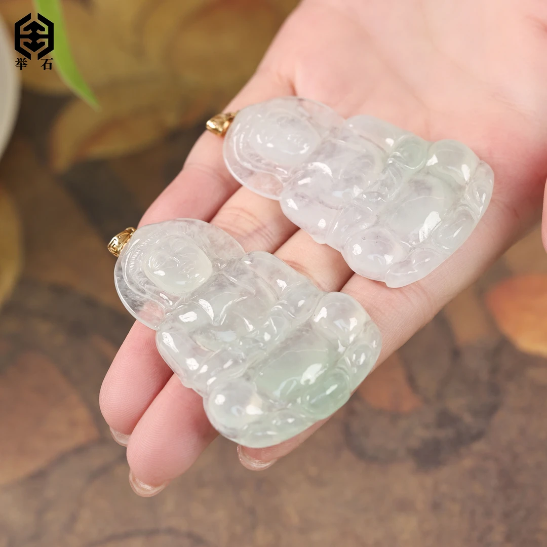 【举石精选】X09-1233-10012翡翠吊坠18k（一件/多样性发）O