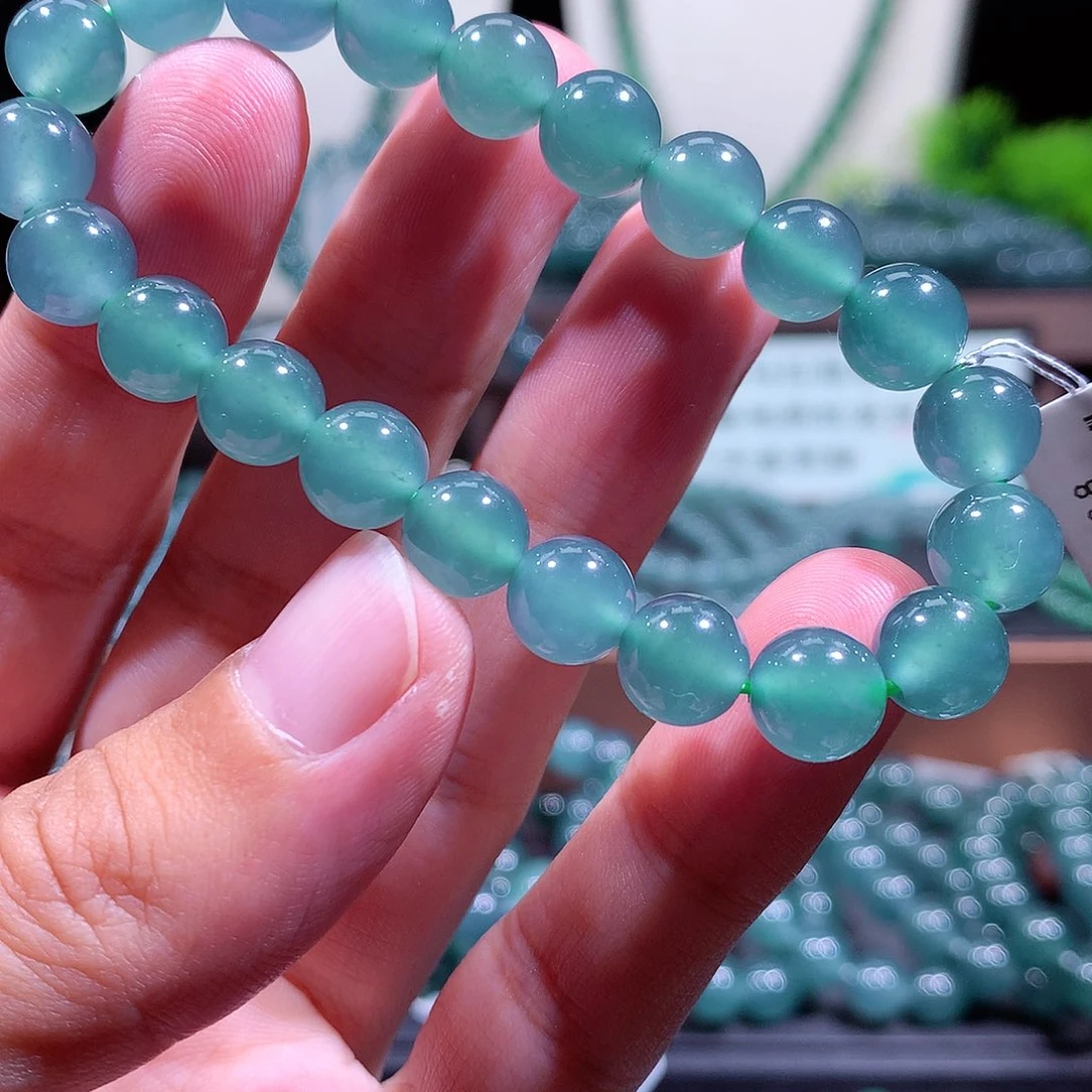 翡翠未镶嵌手链天然a货翡翠手串8.8