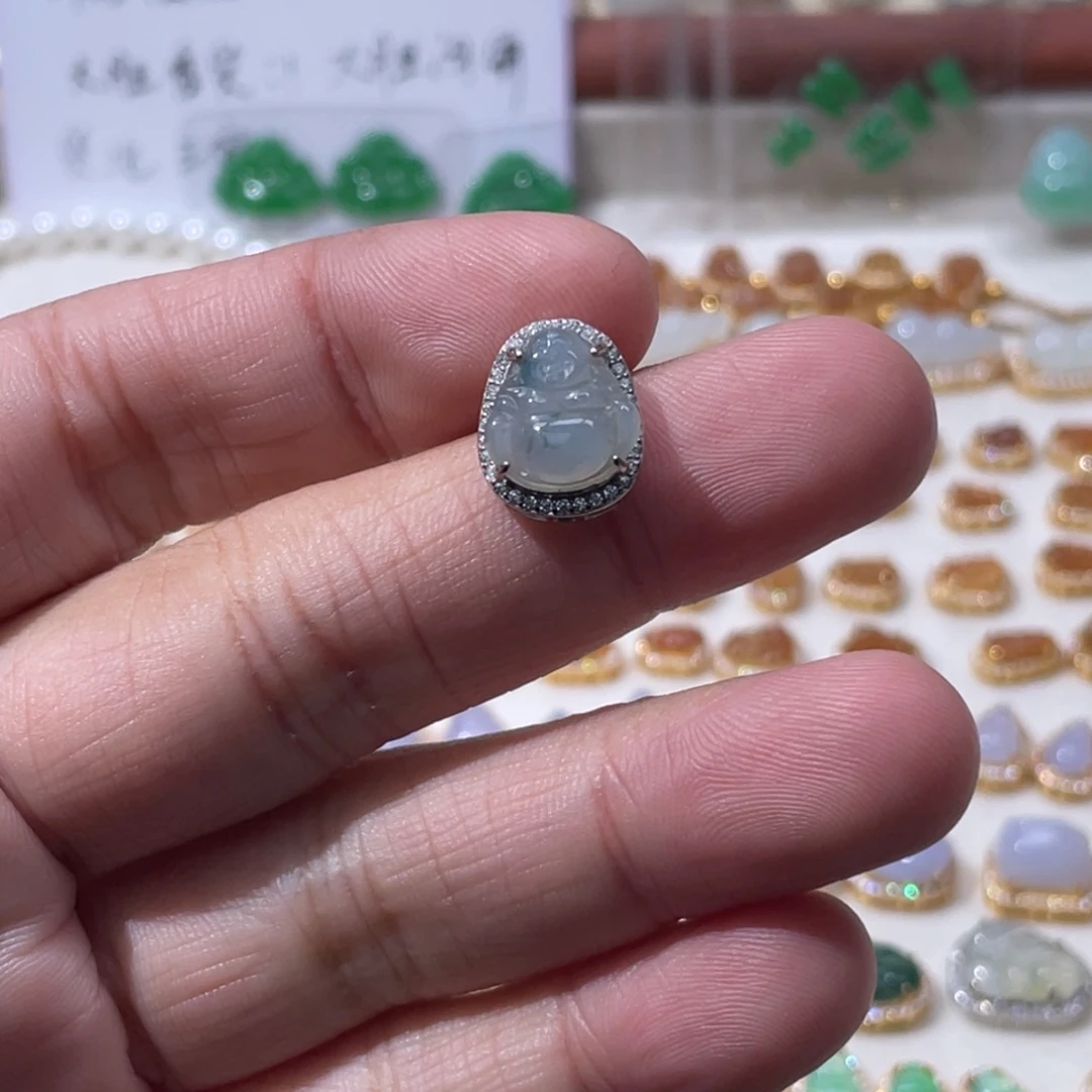 翡翠银S925镶嵌颈饰