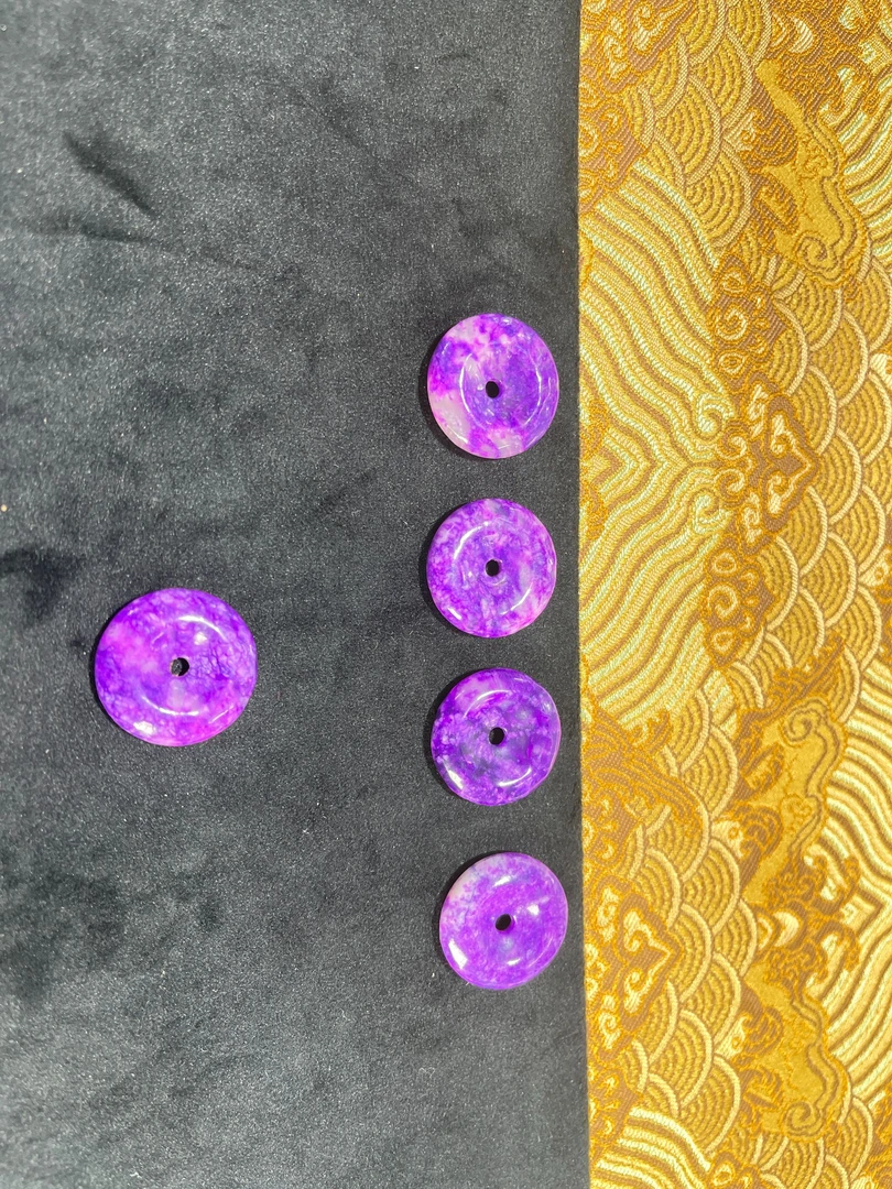 锦鲤甄选 南非老料紫丝绒平安扣多样性发一个 CH044