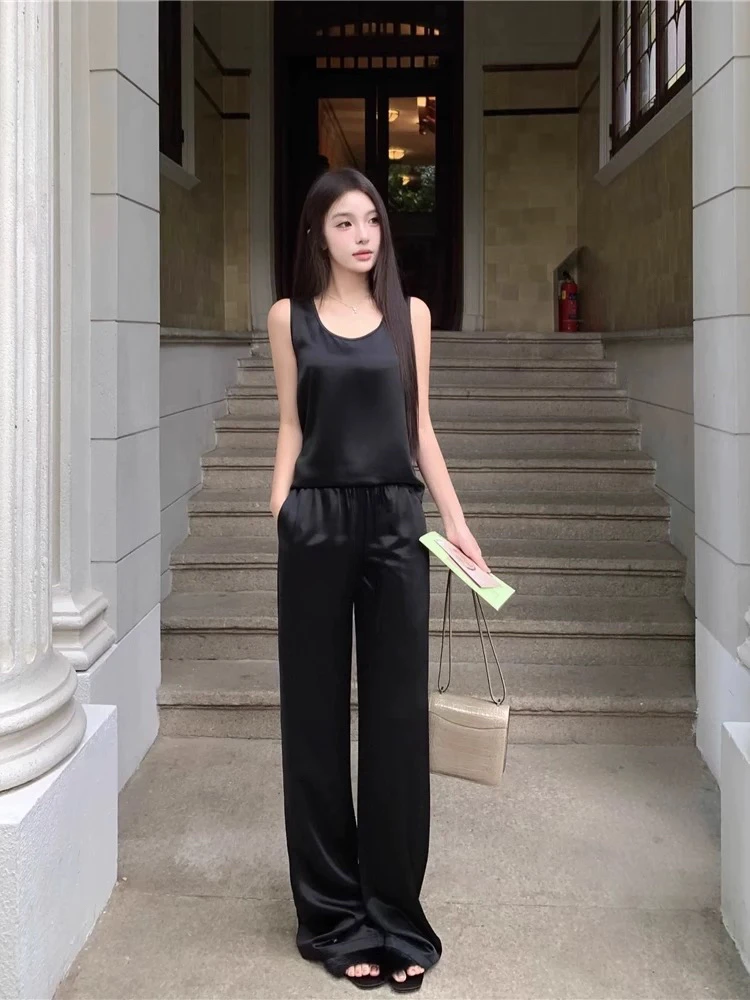 【大美美专属】（长裤）南油高货醋酸直筒裤。橡筋腰包容性强