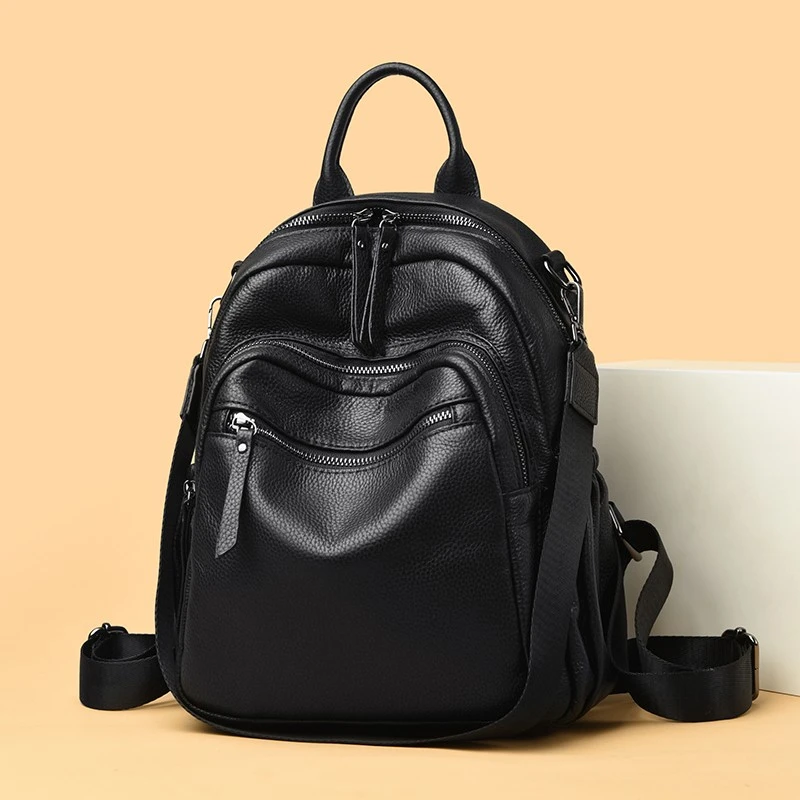 软面减压双肩包真皮女包背包女士韩版休闲包