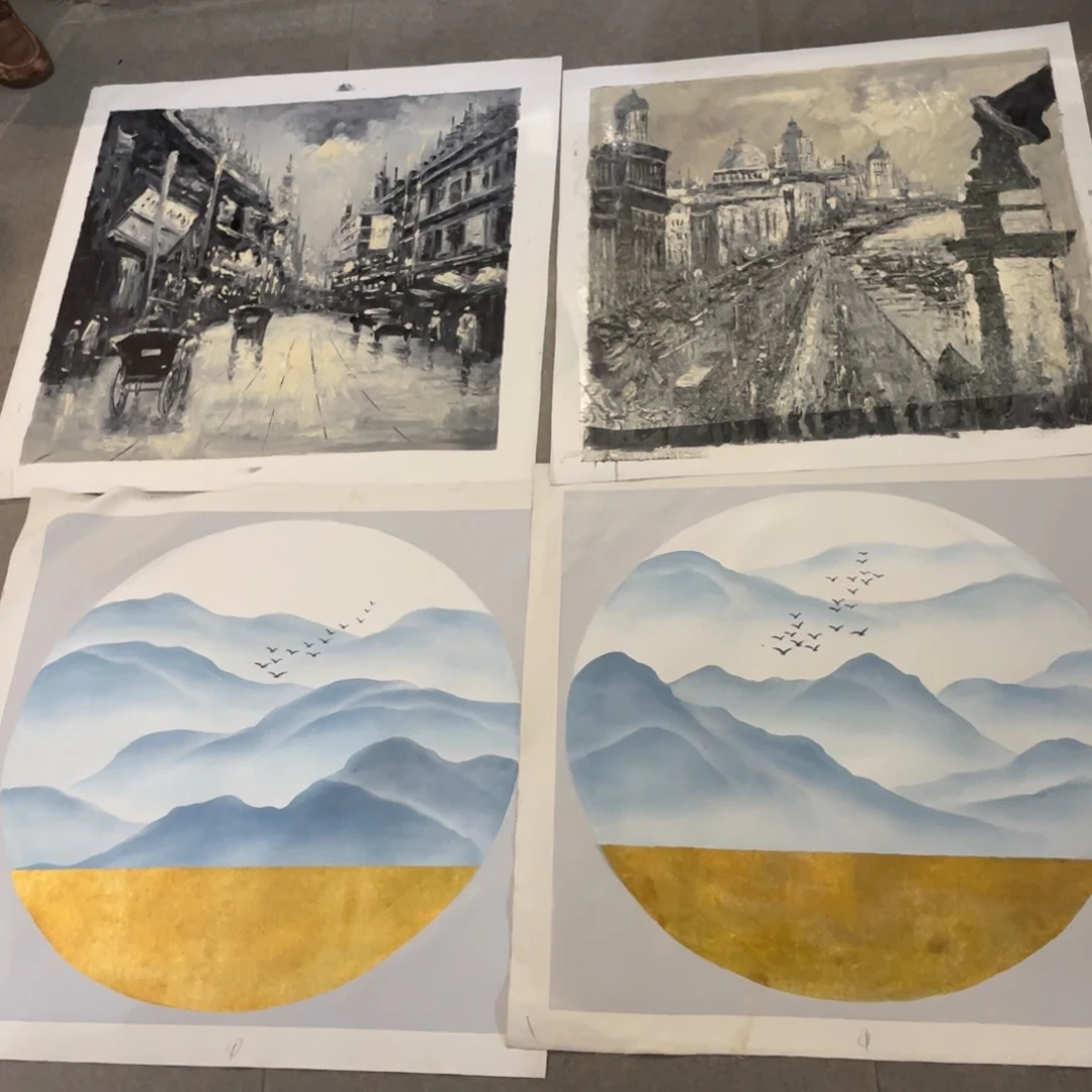 油画逝**华油画作品入选60.60