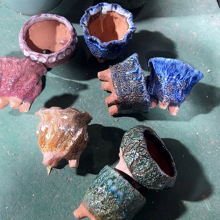 紫砂花盆次品次品颜色款式随机发