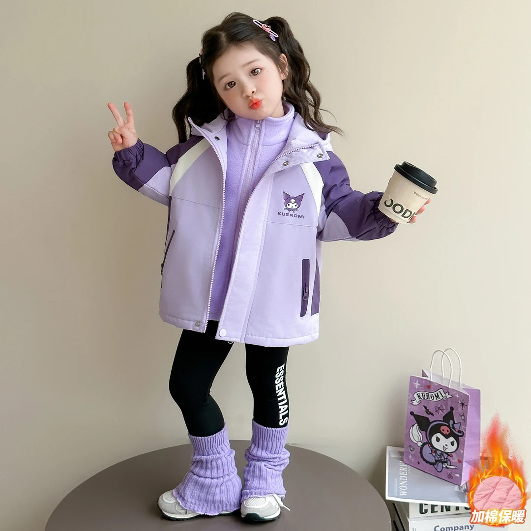 女童冲锋衣夹棉加厚冬季儿童三合一可拆卸内胆女宝宝冬装休闲外套