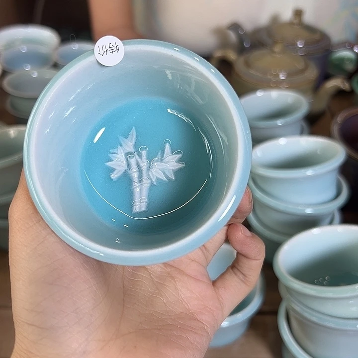 龙泉云间青瓷小米茶器