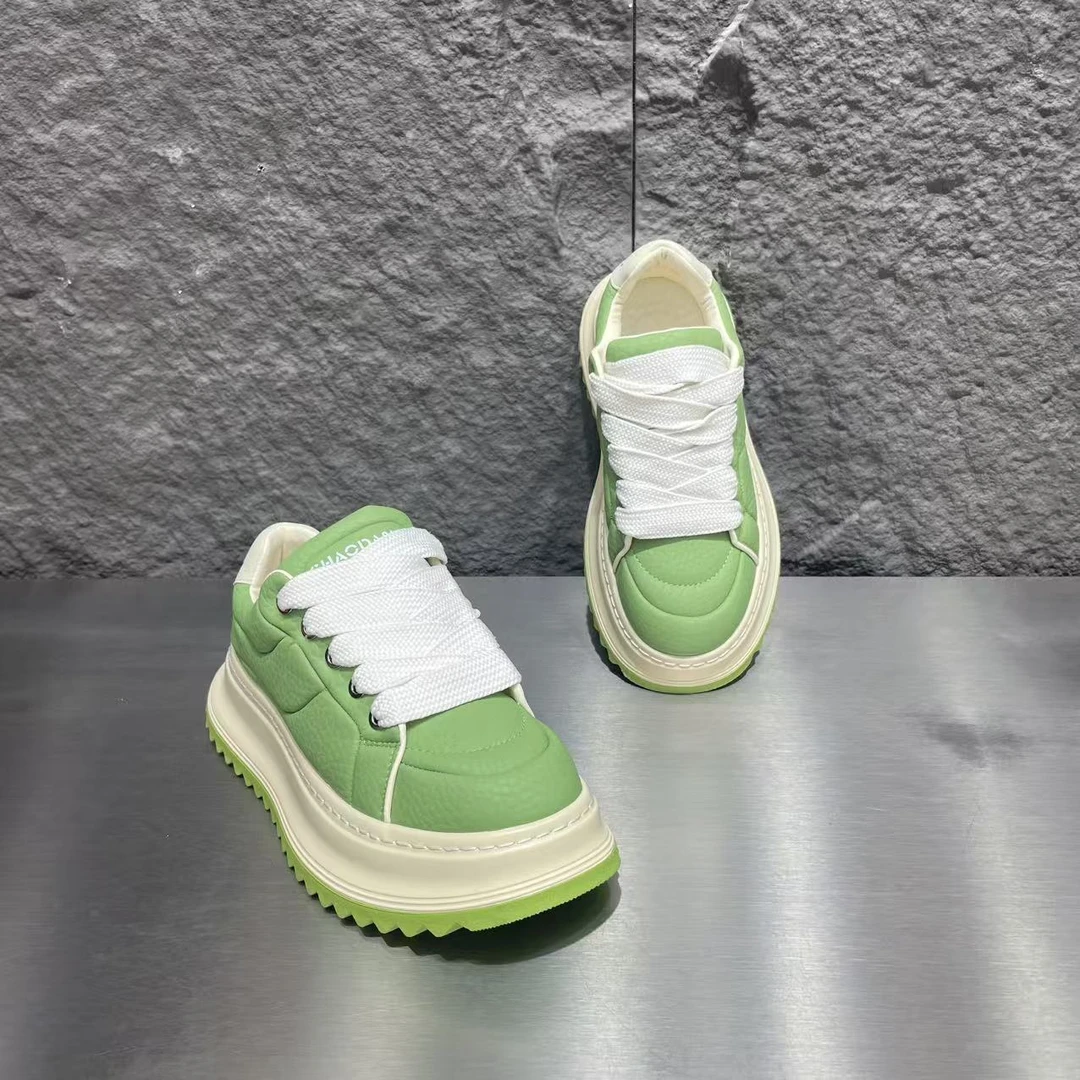 【皮鞋码】新款皮面百搭洋气纯色休闲软底厚底男款潮鞋