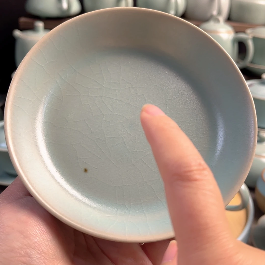 陶摆件瓷仿古釉纯手工圆洗