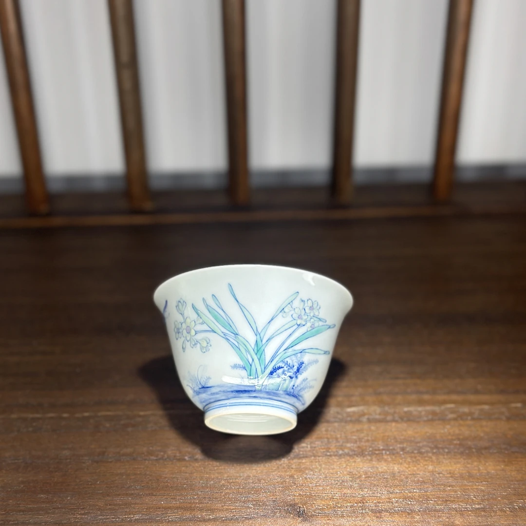 斗彩水仙主人杯！