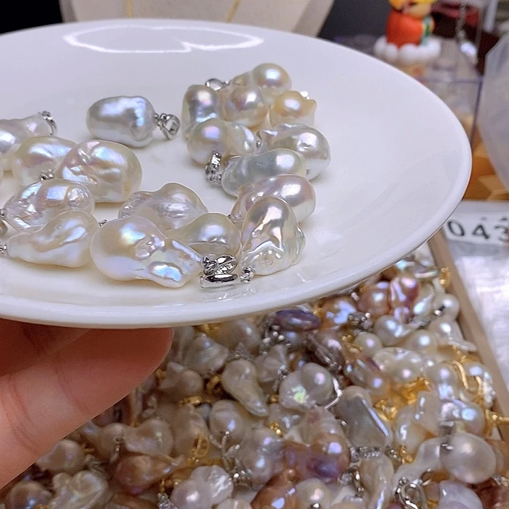 淡水珍珠银S925镶嵌颈饰899