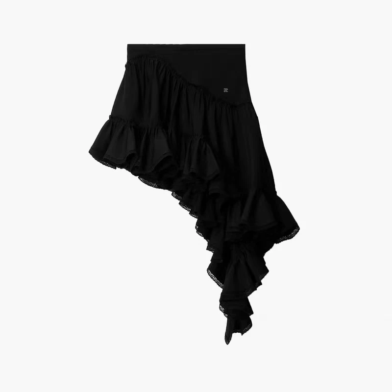 ETHOR 设计师品牌25春夏新品拼接不规则下班半裙时尚气质宽松女士