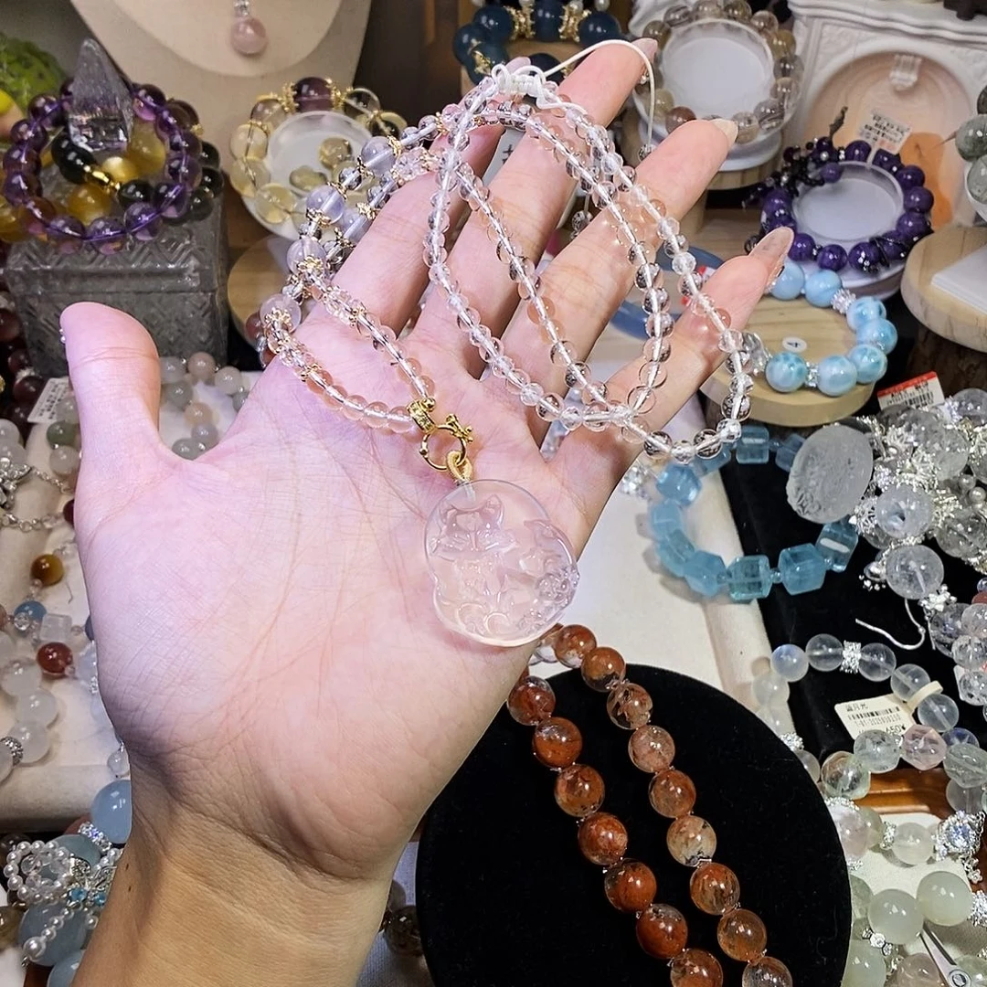 水晶手链未镶嵌白水晶项链
