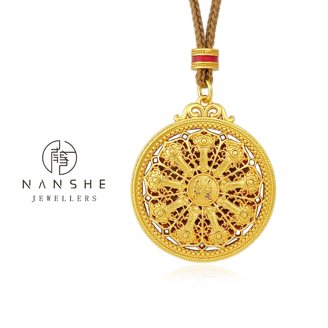 NANSHE/南奢【九九如意】编绳罗盘吊坠项链