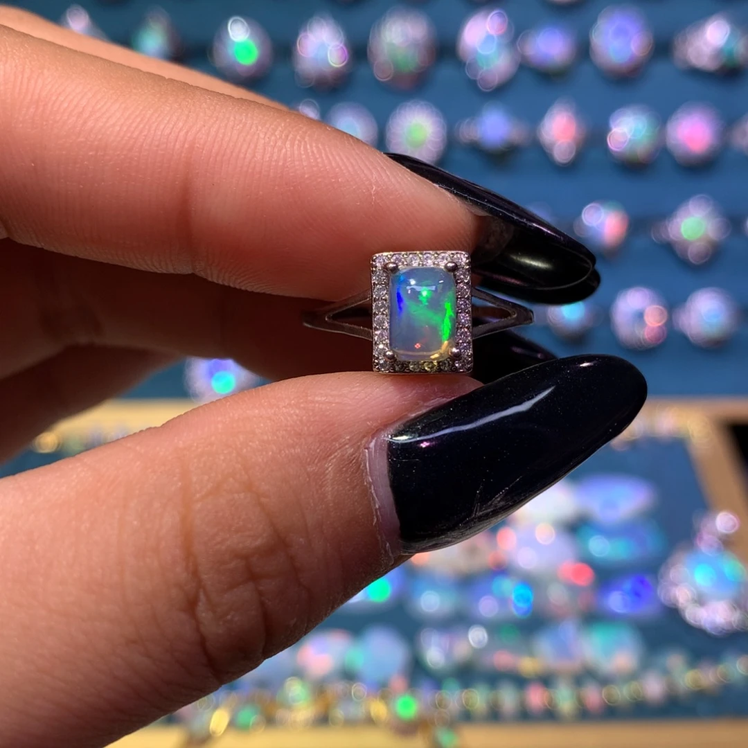 欧泊银S925镶嵌戒指款