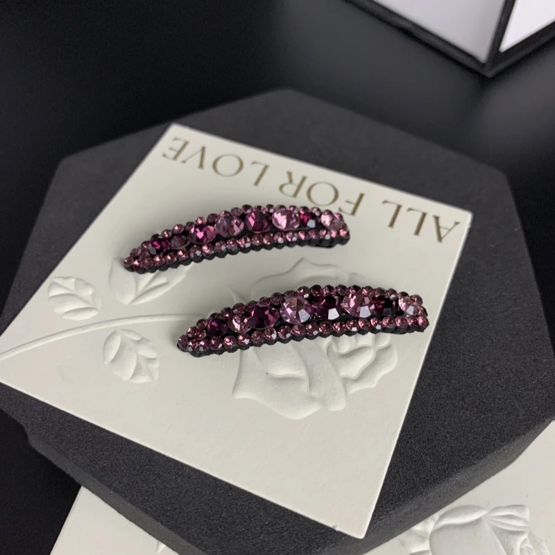 K107【金闪闪】5厘米乌梅酱紫BB夹2只装