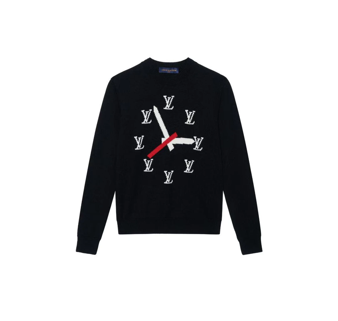 全新未使用 LouisVuitton/路易威登 NM时钟套头长袖羊毛衫HNN40W