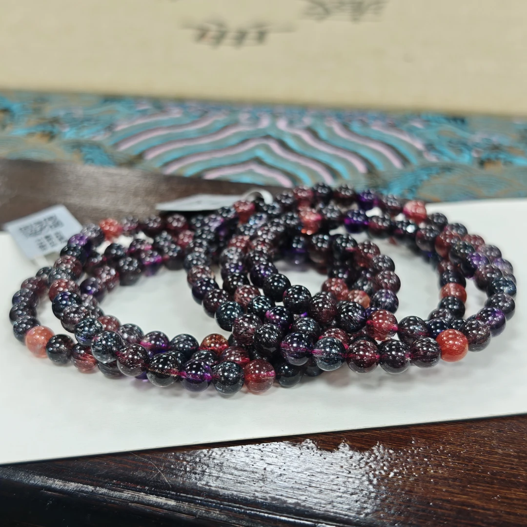 【书记甄选】天然高品藏收超七三圈手链 多样性发一件 约6mm BB096