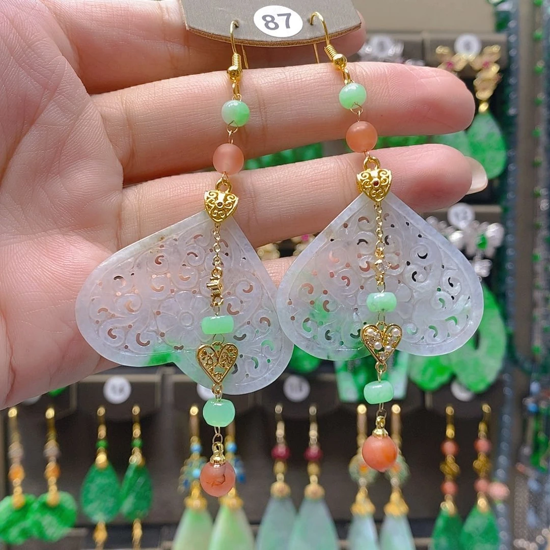 未镶嵌翡翠耳饰翡翠